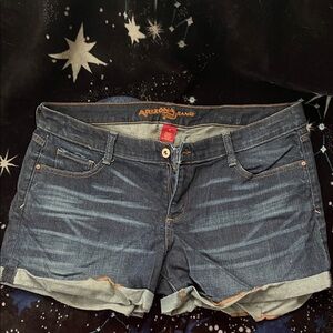 Arizona Jean Company Dark Blue Cuffed Denim Shorts